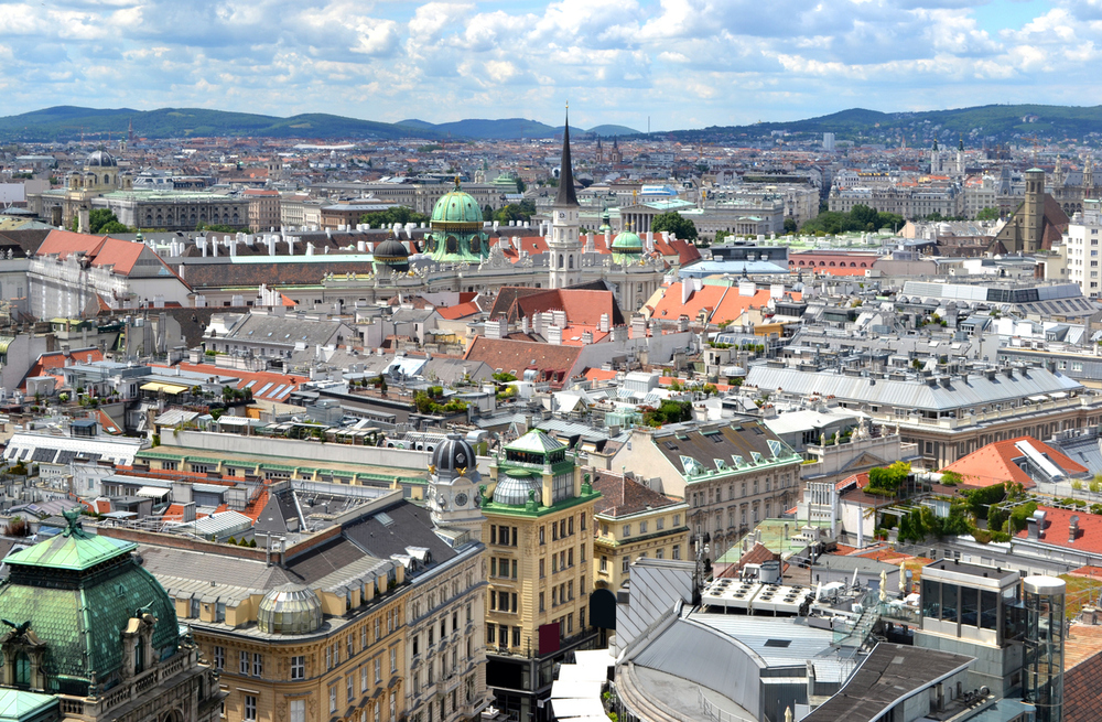Blick über die Dächer von Wien
